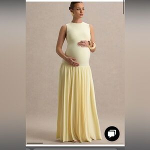 Elegant Butter Yellow Maternity Gown - Club London